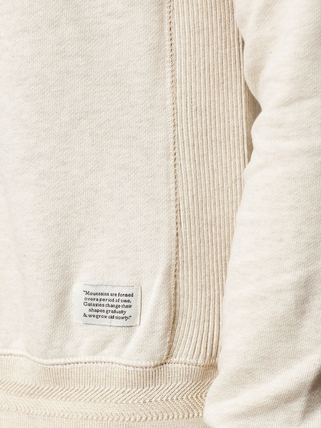 Mr Bowerbird Men Beige Solid Sweatshirt