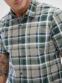 SPYKAR Men Slim Fit Tartan Checks Opaque Checked Casual Shirt