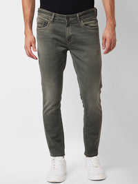 SPYKAR Men Mid-Rise Tapered Fit Clean Look Heavy Fade Jeans