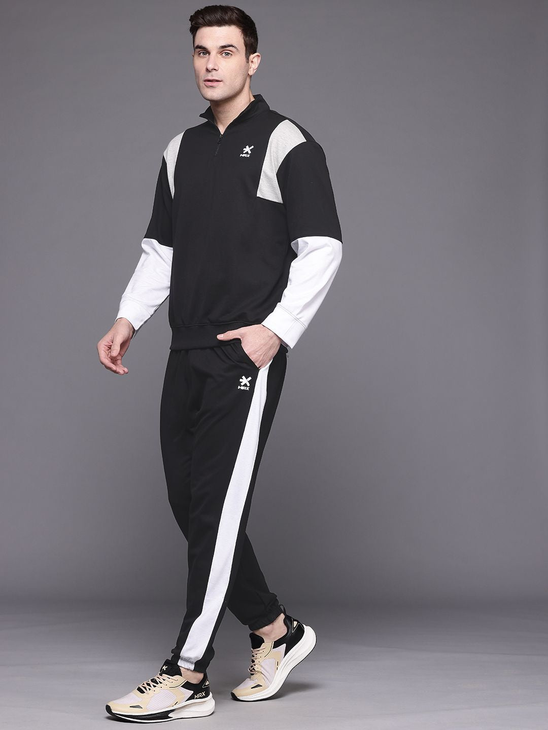 HRX by Hrithik Roshan Colourblocked Lifestyle Tracksuit