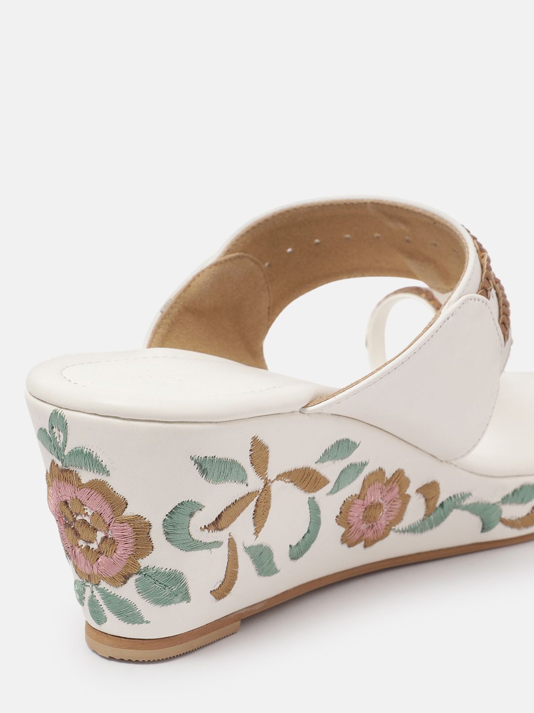 House of Pataudi Floral Embroidery Detail Wedges
