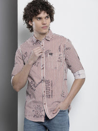 The Indian Garage Co Men Striped Casual Shirt