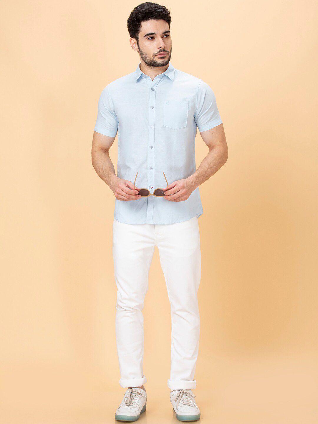 Being Human Spread Collar Slim Fit Casual Shirt
