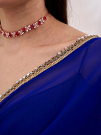 Mitera Colorblocked Gotta Patti Border Pure Georgette Saree