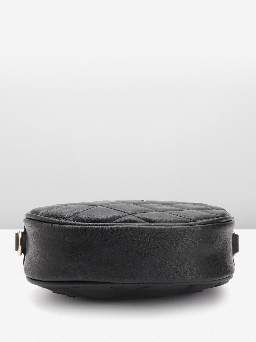 Lino Perros Geometric Textured Structured Sling Bag with Quilted Detail