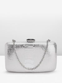 Lino Perros Snake Skin Textured Box Clutch