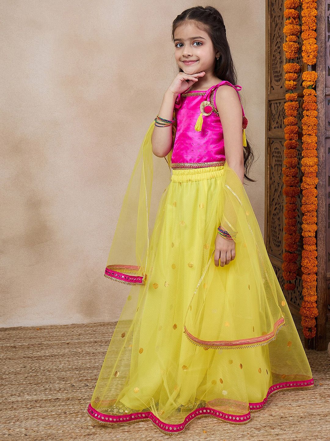 pspeaches Girls Ready to Wear Lehenga & Blouse With Dupatta