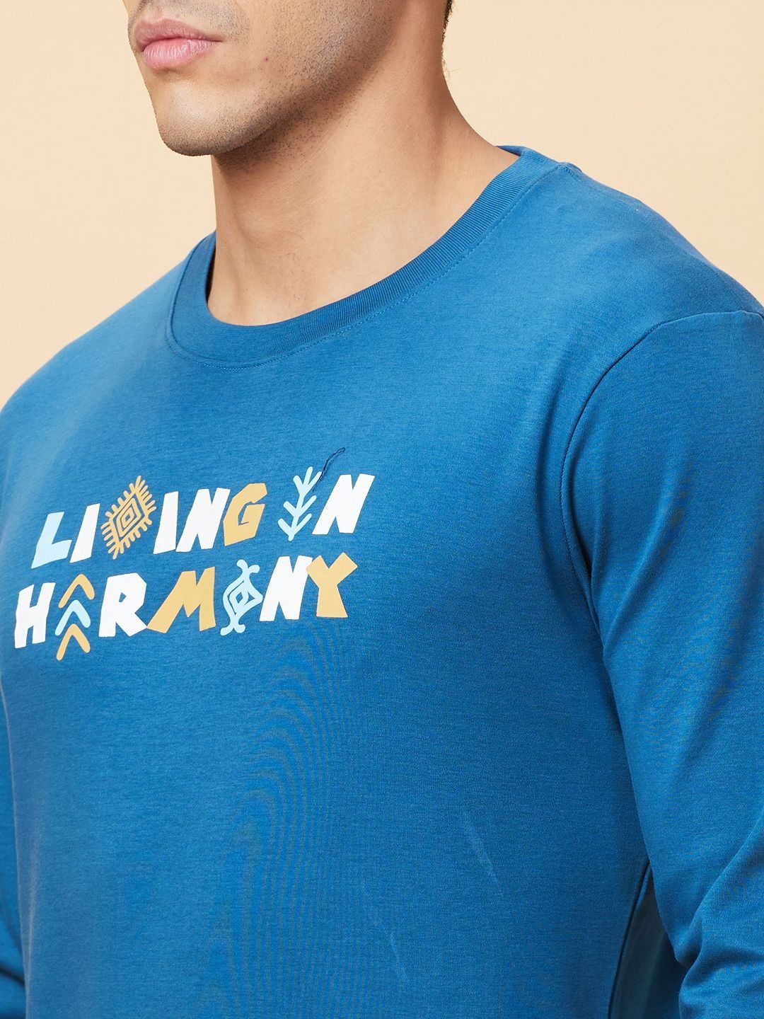 Being Human Men Typography Printed Applique T-shirt