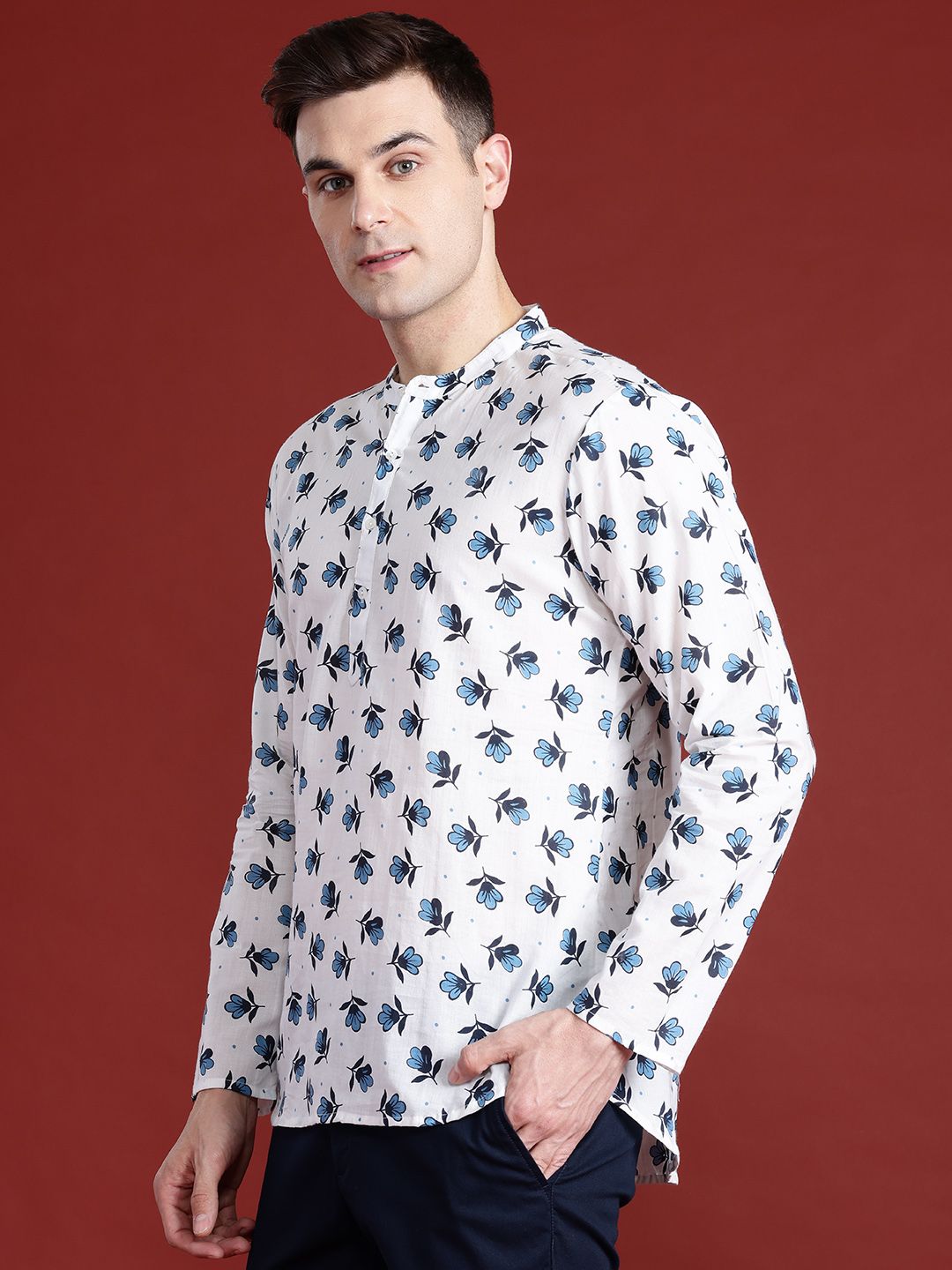 Anouk Floral Printed Pure Cotton Kurta