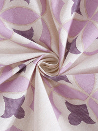 KLOTTHE Purple Floral Pure Cotton 400 TC King Superfine Bedsheet with 2 Pillow Covers-98 x 89 inches