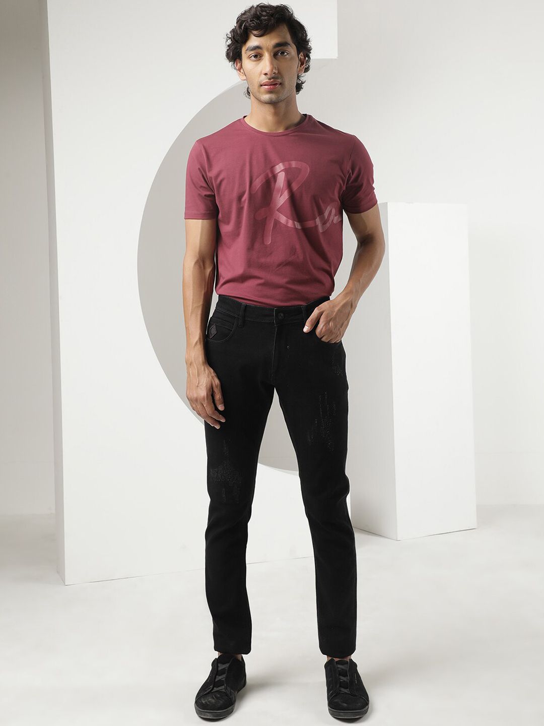 RARE RABBIT Men Astral Slim Fit Cotton Jeans