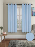 Cortina Blue 2 Pieces Black Out Window Curtain