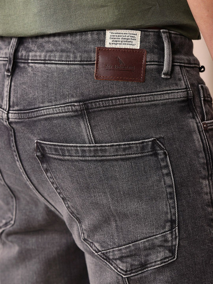 Mr Bowerbird Men Tapered Fit Mid-Rise Heavy Fade Stretchable Jeans