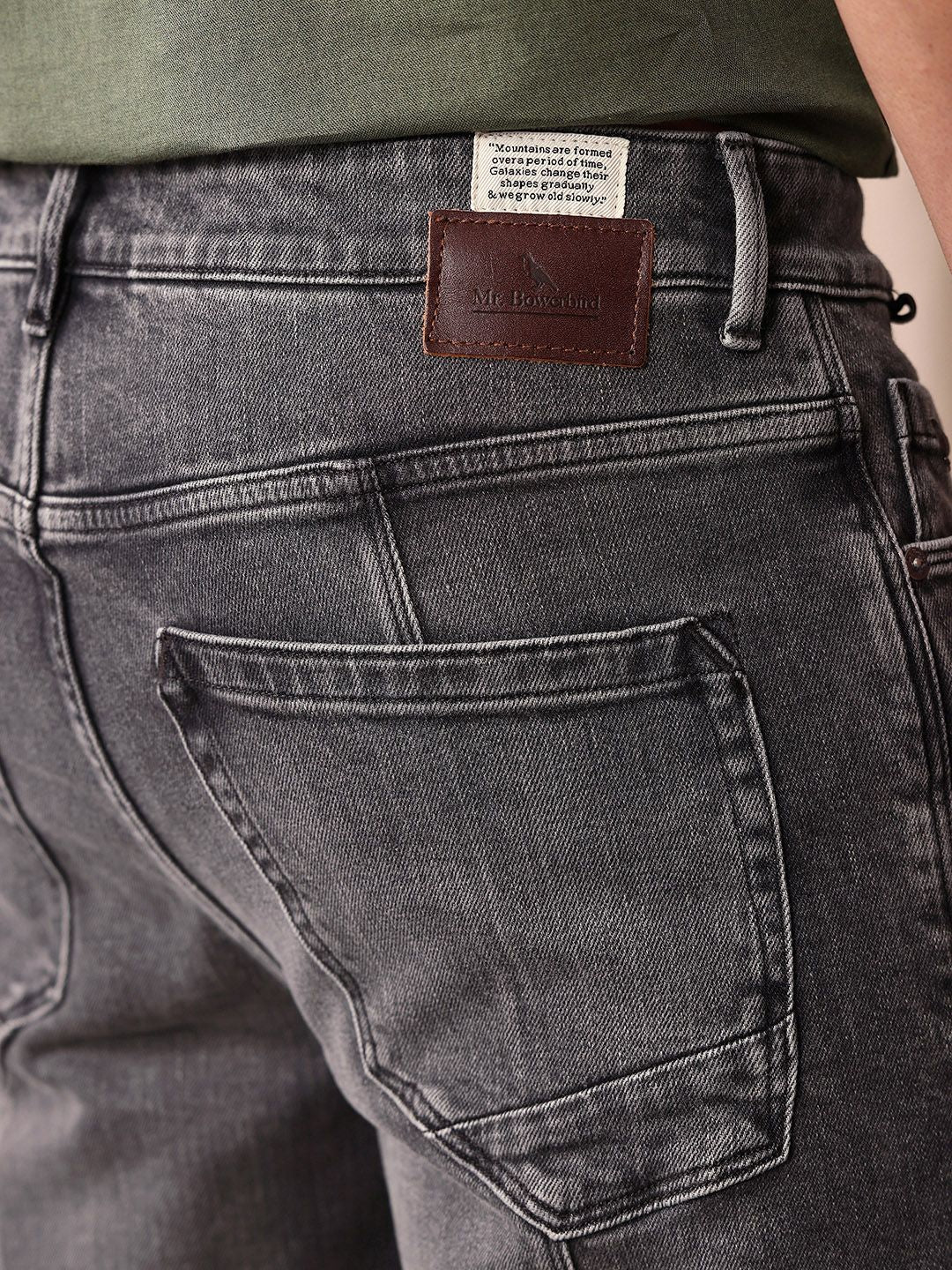 Mr Bowerbird Men Tapered Fit Mid-Rise Heavy Fade Stretchable Jeans