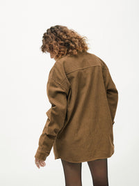 SASSAFRAS Spread Collar Pure Cotton Oversized Shackets