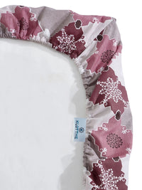 Moda Rapido X KLOTTHE Pink & Grey Geometric 400 TC Single Bedsheet with 1 Pillow Covers