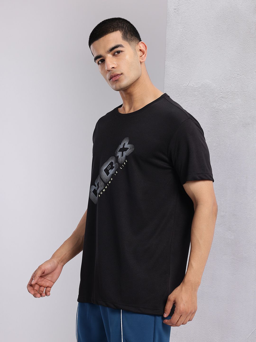 HRX by Hrithik Roshan Rapid Dry Printed Running T-Shirt