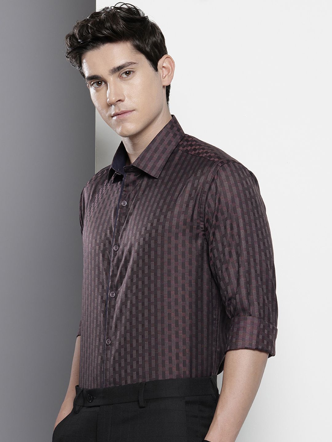 The Indian Garage Co. X Luxe Slim Fit Checked Formal Shirt