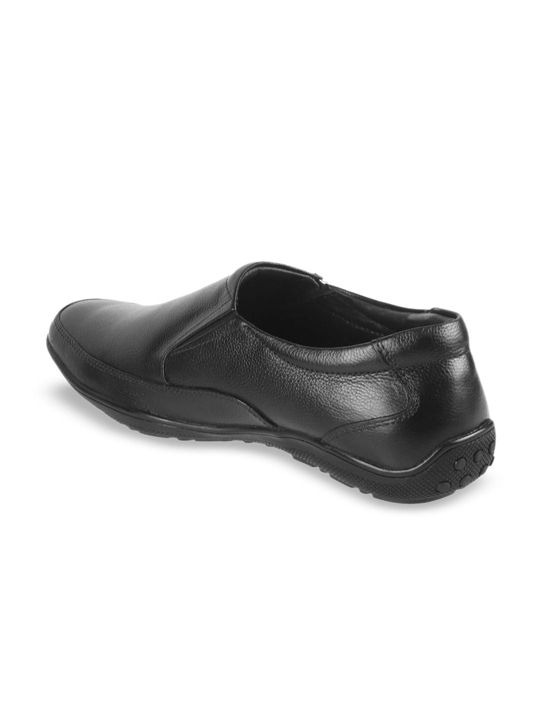 Metro Men Textured Leather Slip-On Shoes