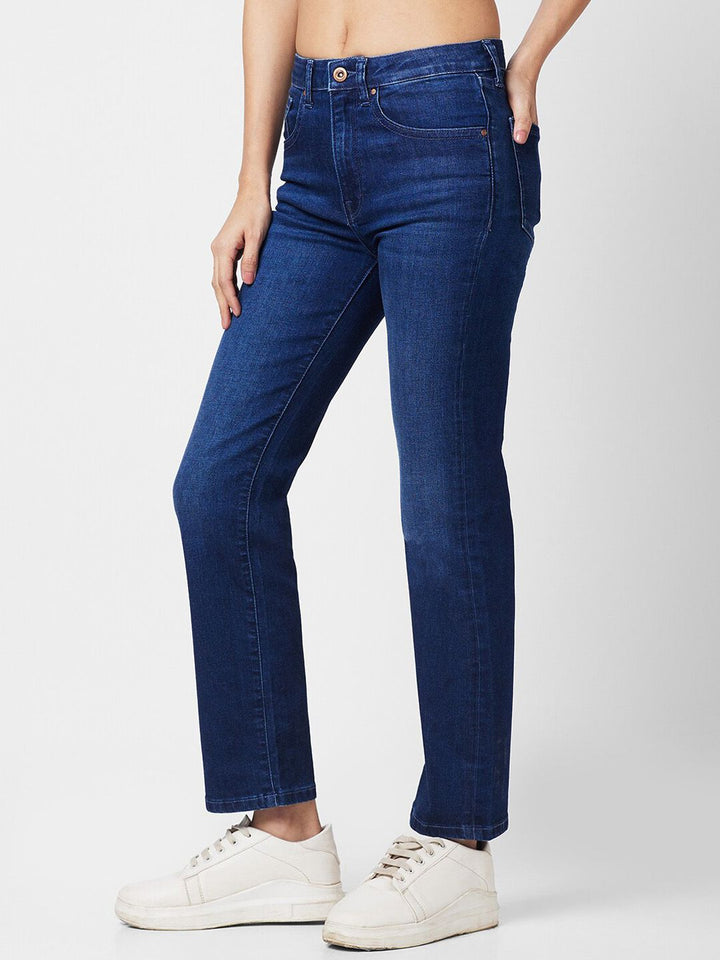 SPYKAR Women Straight Fit Heavy Fade Cotton Jeans