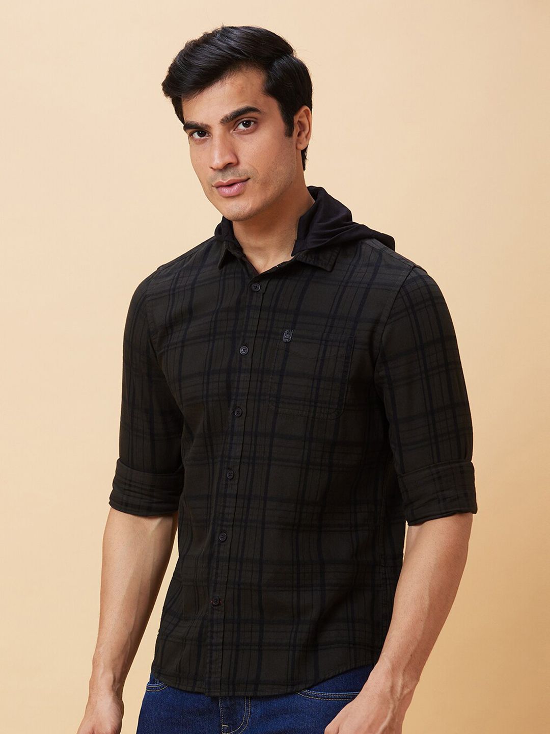 Being Human Slim Fit Tartan Checked Casual Shirt