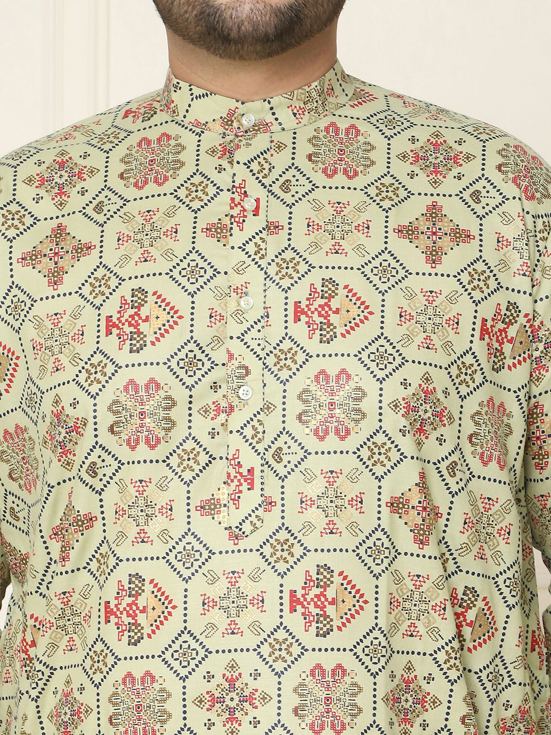 SOJANYA PLUS Motif Etnik Bercetak Kurta