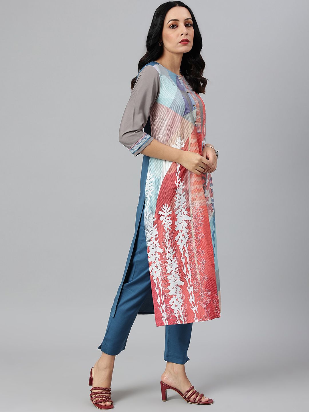 W Women Multicoloured Printed Kurta