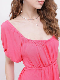 DressBerry Playful Allure Crepe Cut-Out Tie-Up Playsuit