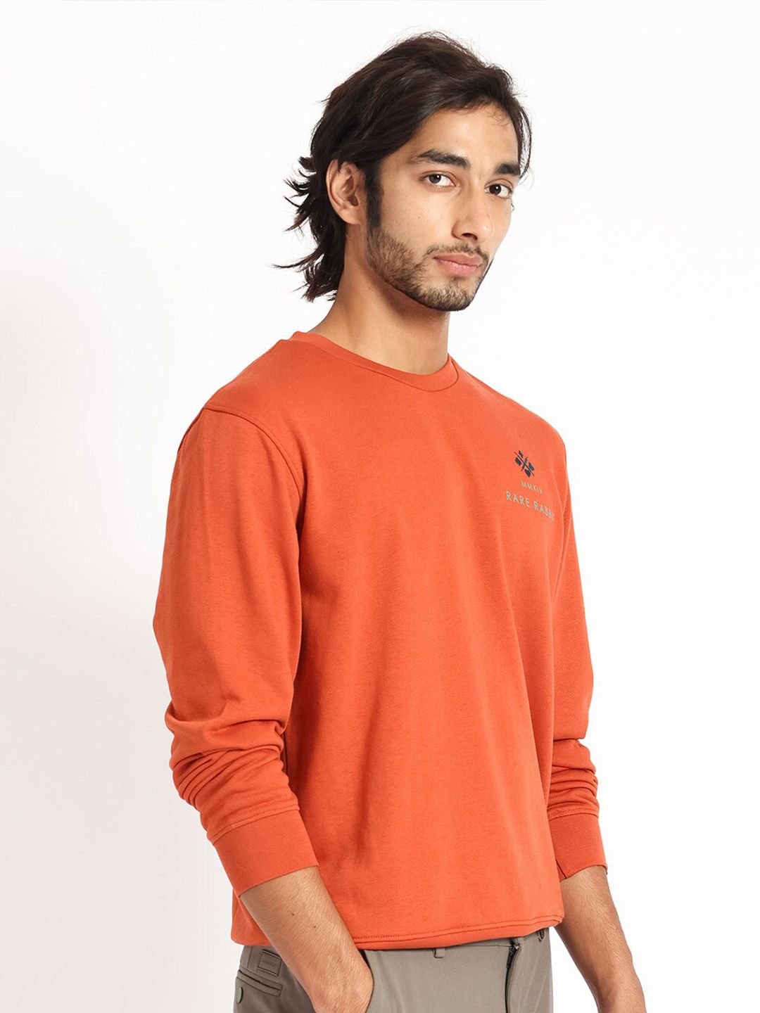 RARE RABBIT Men Cerdon Graphic Print Round Neck Sweatshirt