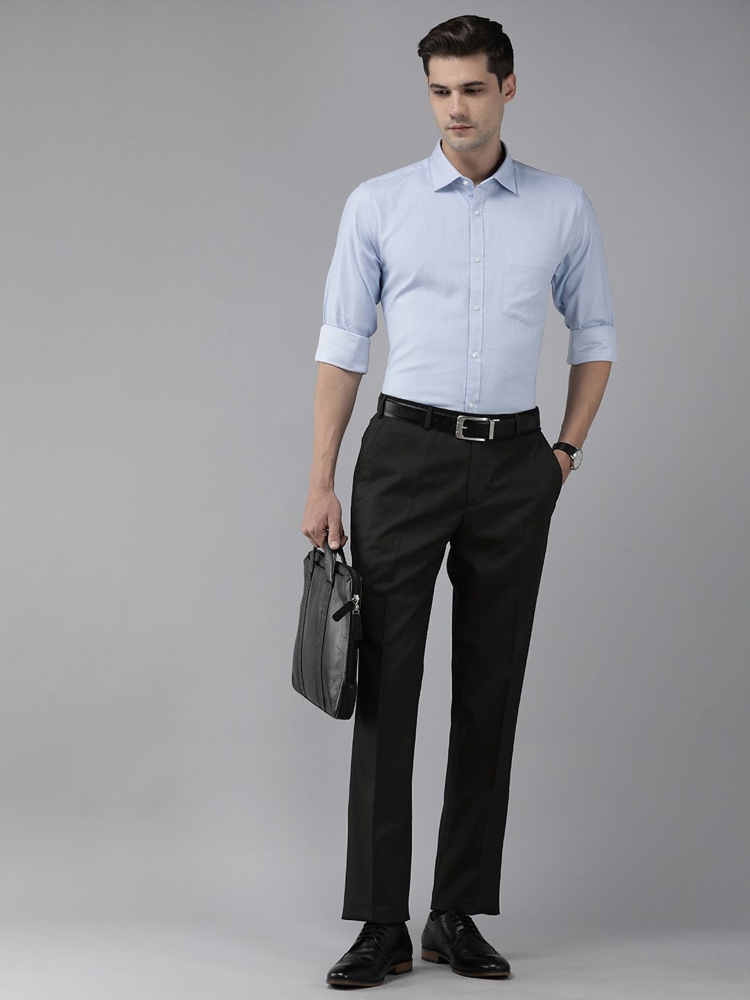 Park Avenue Men Solid Formal Trousers