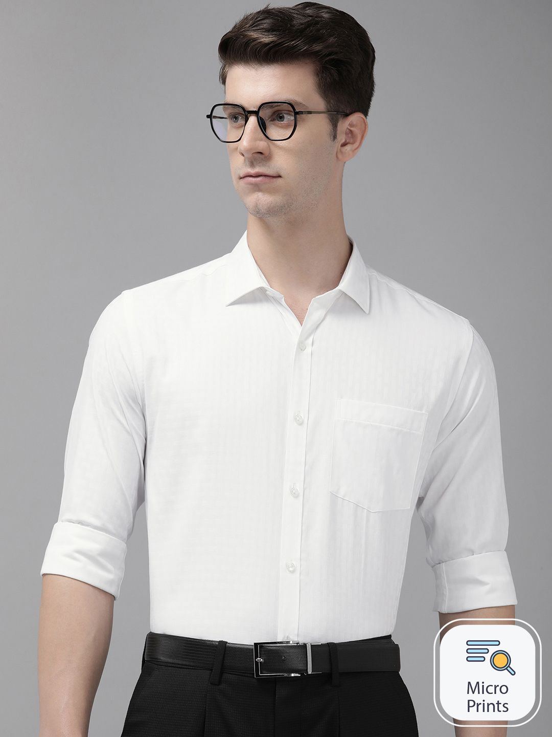 Park Avenue Textured Slim Fit Formal Shirt