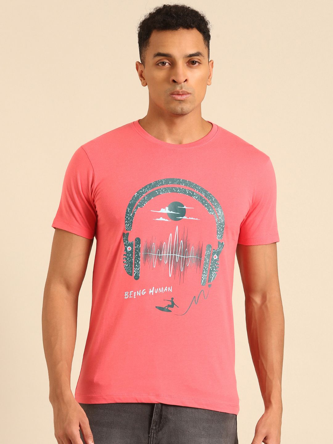 Being Human Printed Pure Cotton T-shirt