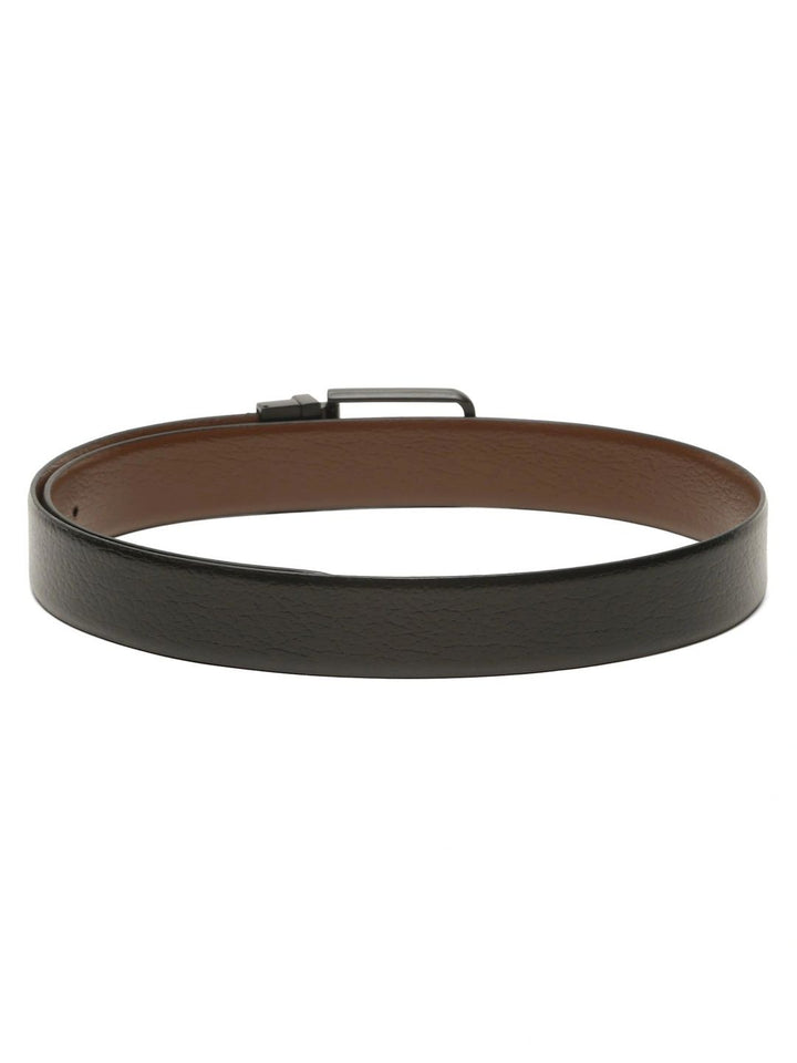 Teakwood Leathers Men Textured Leather Reversible Belt