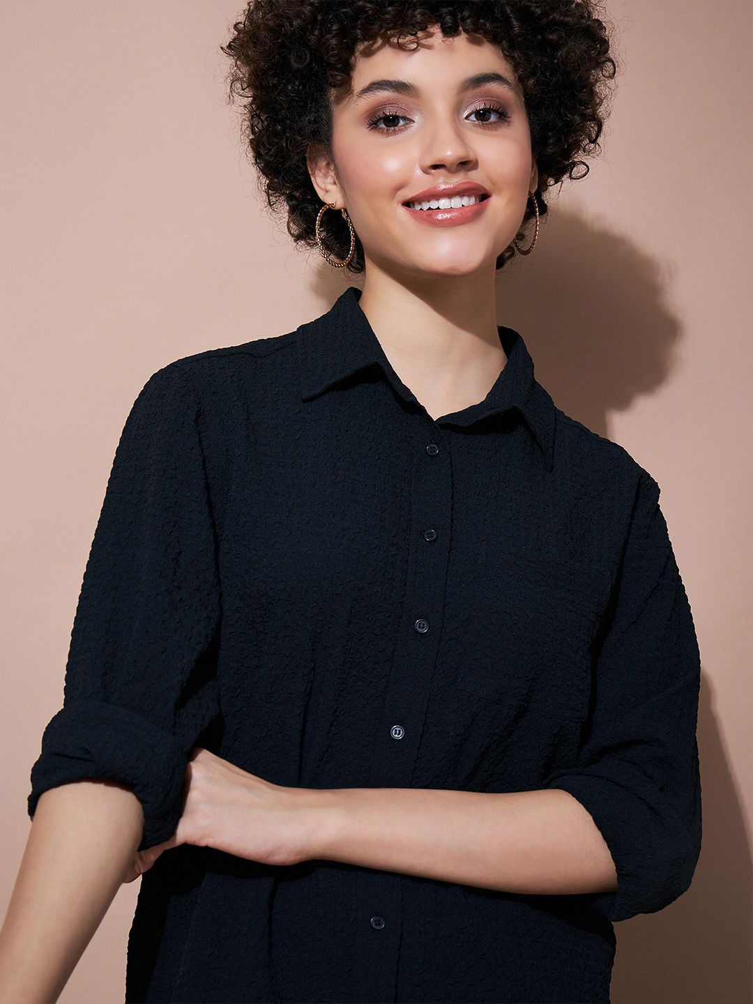 SASSAFRAS BASICS Self Designed Casual Shirt