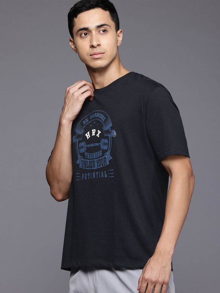 HRX by Hrithik Roshan Men Typography Printed Training T-shirt