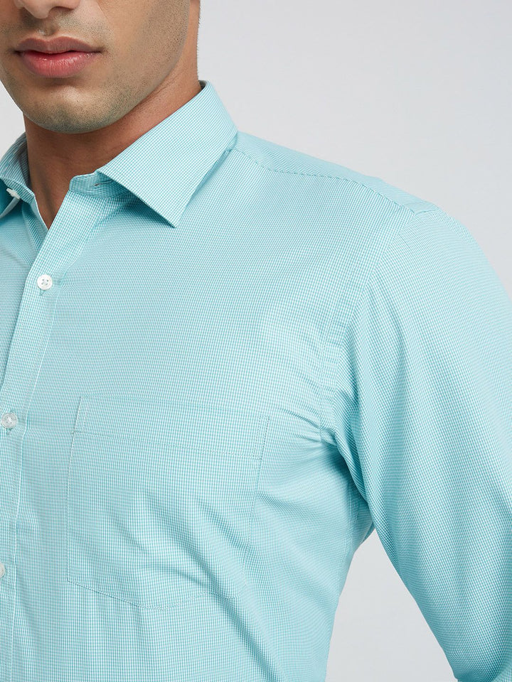 Park Avenue Slim Fit Micro Checks Opaque Formal Shirt