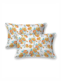 BOMBAY DYEING Florentine Brown Floral Pure Cotton 144TC Queen Bedsheet Set 2.28 m X 2.54 m