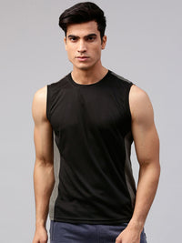HRX by Hrithik Roshan Men Black Advanced Rapid Dry Round Neck T-shirt