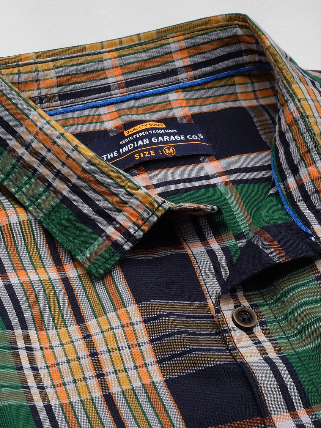 The Indian Garage Co Men Slim Fit Opaque Checked Casual Shirt