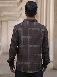 Powerlook Men Spread Collar Tartan Checked Cotton Casual Shirt