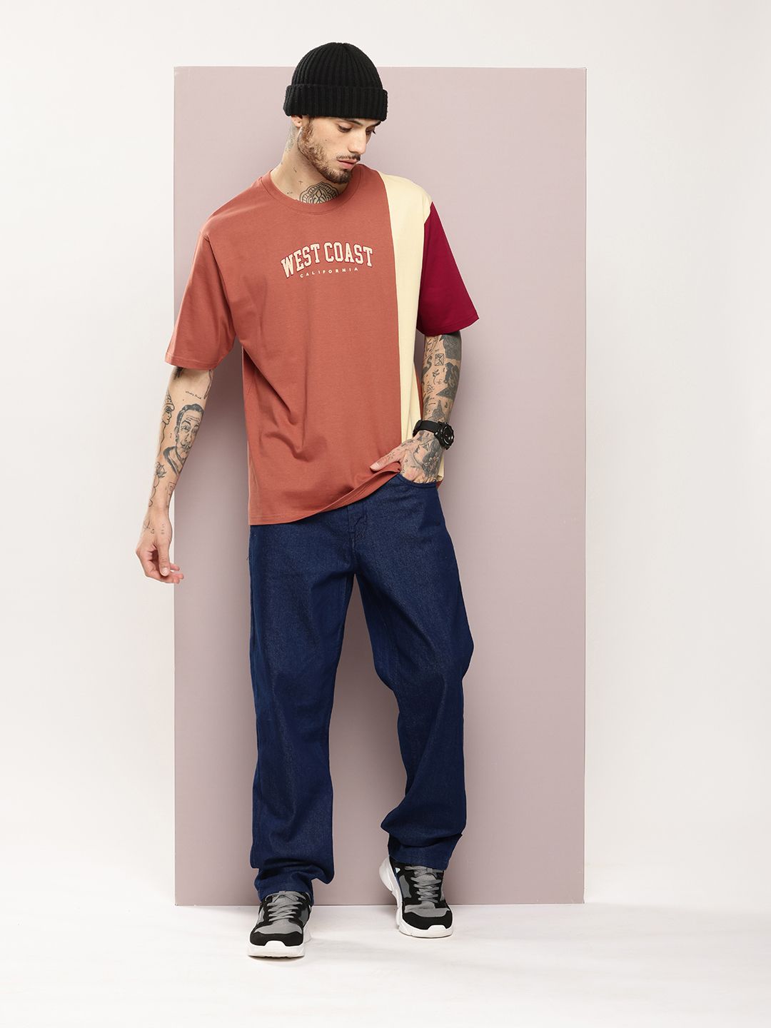 DILLINGER Men Varsity Printed Oversized T-shirt