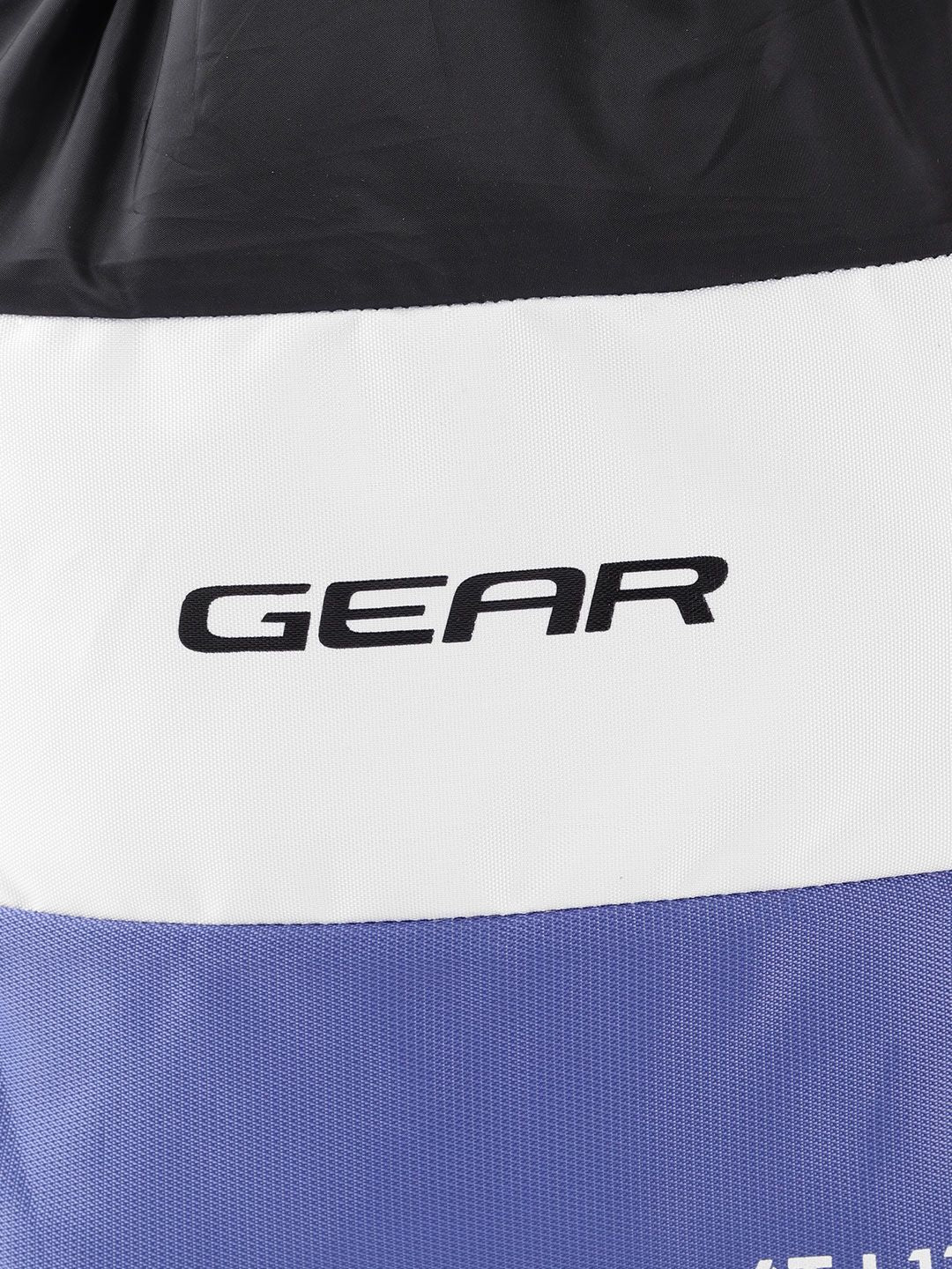 Gear Unisex Black & White Colourblocked Brand Logo Print Backpack