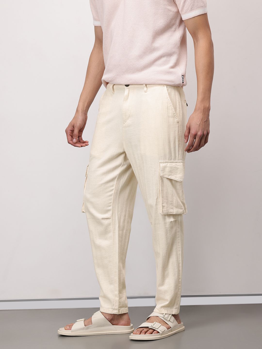 ether Kora Men Cotton Linen Cargos