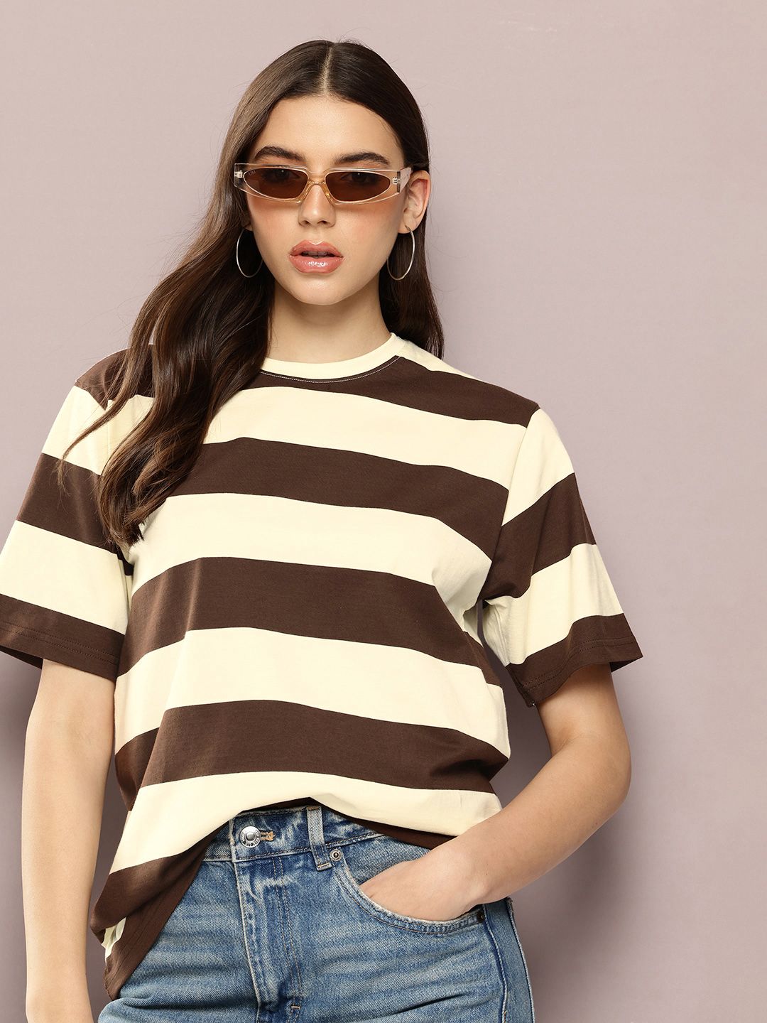 Dillinger Womens Short Sleeve Oversized Yarn Dyed Tshirt
