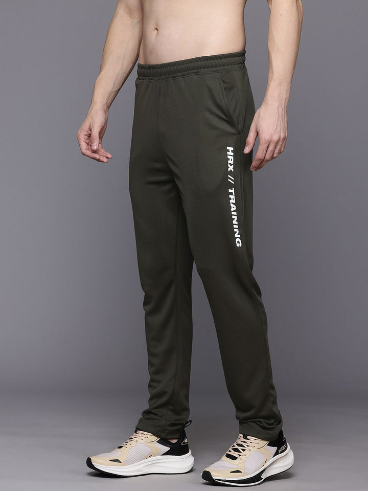 HRX by Hrithik Roshan Men Brand Logo Printed Detail MidRise Rapid-Dry Training Track Pants