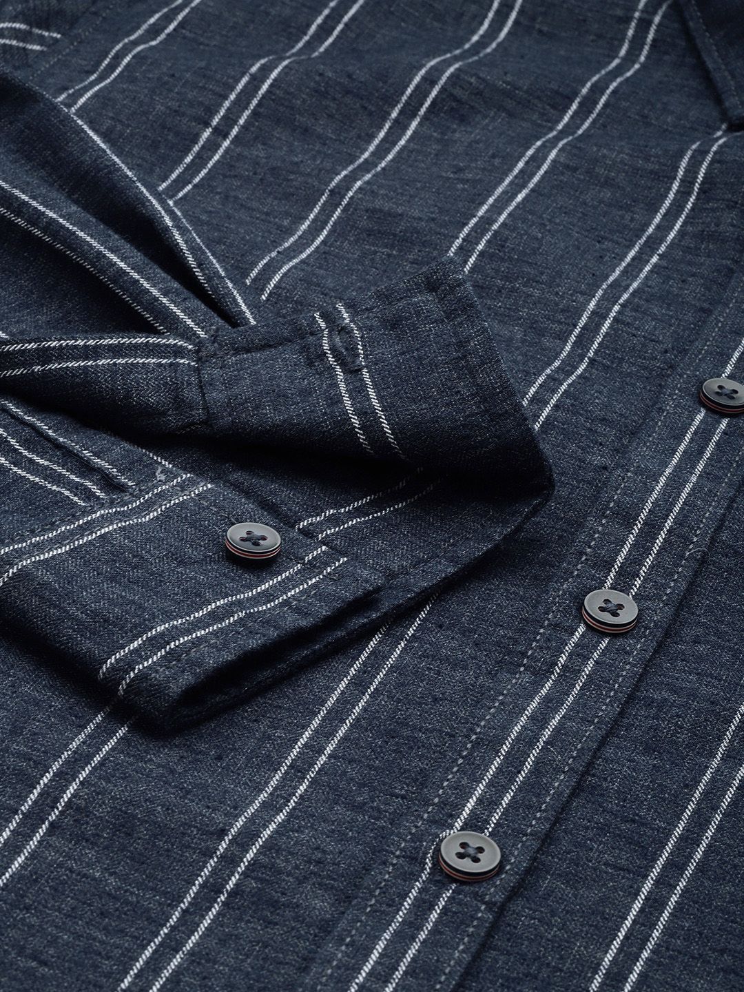 The Indian Garage Co Slim Fit Vertical Stripes Casual Shirt