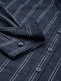 The Indian Garage Co Slim Fit Vertical Stripes Casual Shirt