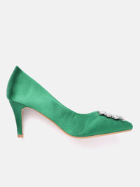 Lino Perros Faux Crystal Broach Stiletto Pumps