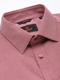Raymond Pure Cotton Self Design Slim Fit Textured Formal Shirt