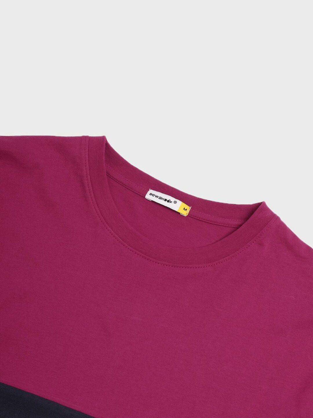 Bewakoof Men Colourblocked Pure Cotton T-shirt
